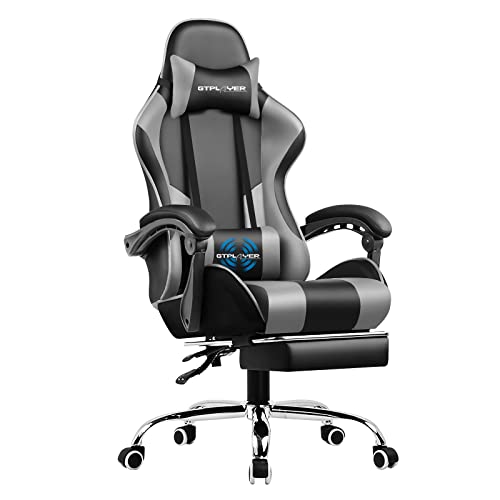 GTPLAYER Gaming Chair, Computer Chair with Footrest and Lumbar