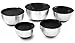 Sagler Stainless steel Mixing Bowls Set of 5 with 3 kind of graters - extra thick mixing bowls with lids