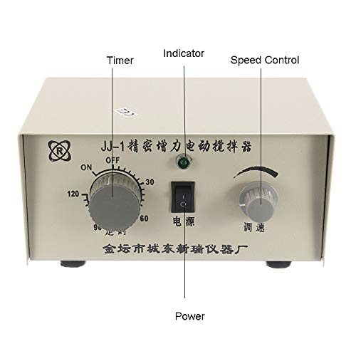 SISHUINIANHUA Dual Control Mixer Electric Lab Mixer Overhead Stirrer 100W 3000Rpm Adjustable Churn Stir Machine Blenders Laboratory Stirrer