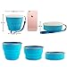 Collapsible Travel Cup - 100% Food-grade Silicone Mug for Camping and Hiking, Blue - by Not Just A Gadget
