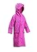 Maypes Kids Raincoat with Reflector - Unisex Vinyl Rain Jacket with Snap Closure - Rain Coats for Kids Boys and Girls of All Ages - Water Proof Raincoat with Reflective Bands for Safety Pink