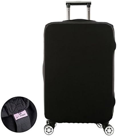 Peiosendor Travel Luggage Suitcase Protector Cover Spandex Dustproof Anti-scratch Protective For 18-30inch (Black, L)