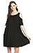 My Space Clothing Women's Cold Shoulder Jersey Swing Dress (Small- Plus Size)