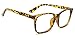 TIJN Unisex Non-Prescription Eyeglasses Glasses Clear Lens Square Eyewear Yellow Leopard Frame