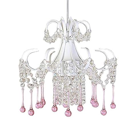 Bagood Crystal Chandelier Pink Crystal Pendant Light For