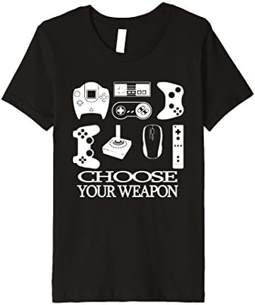 Kids Choose your weapon gamer T-shirt| Video game funny T-shirt 12 Black