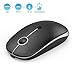 Rechargeable 2.4GHz Wireless Bluetooth Mouse, Jelly Comb Slim Noiseless Optical Wireless Mouse with Bluetooth, USB or Type C Connection,Easy-Switch up to 3 Device MS04