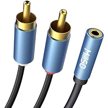 RCA to 3.5mm, MillSO 3.5mm Female to 2 RCA Male Audio Adapter 1/8 to Dual RCA AUX Stereo Subwoofer Splitter Cable for Smartphone, Tablet, MP3, Speaker, Home Theater, Receiver, Mixer - 12 inch