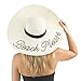 Benvas B07FPMNR2W | Beach Please Hat | Australian Bamboo Straw Sun Hat, Beach Hat for Women | Shade Hat, Straw Hat, Sun Protection, Shade, Sun Hats, Sun Hats for Women