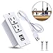YaBland Desktop Power Strip with USB Conference Recessed Power Socket,Table Power Outlet Fireproof Safety Desk Power Plug,2 USB Port with 9.8ft Power Code for Kitchen,Office,Home,Hotel Etc.(White)
