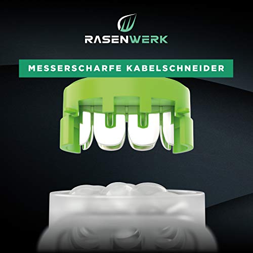Rasenwerk® Pack of 20 Green Connecting Clips, Cable Connectors, Boundary Robot, Lawn Robot - Invisible in Grass - Waterproof, Corrosion Resistant, Durable