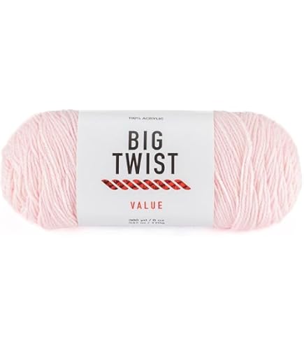 Amazon.com: Big Twist Value Worsted Yarn - White, 6 oz, 380 Yards