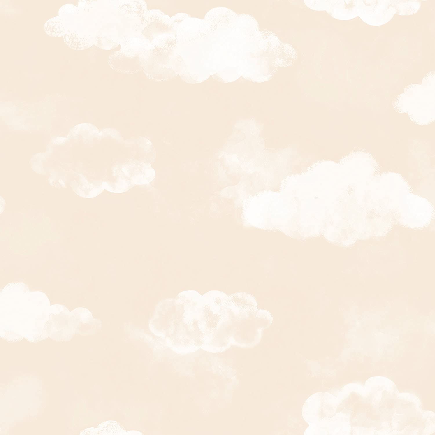 Galerie G78356 Tiny Tots 2 Cloud Wallpaper, Beige, 10m x 53cm