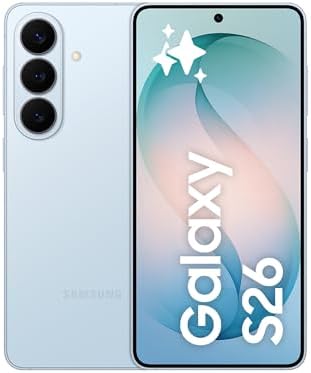 Galaxy S26, 256GB, Teléfono Móvil con Galaxy AI, Cámara 50MP, 12GB RAM, Batería 4300mAh, Garantía del Fabricante 3 Años + 1 Año Extra, Color Azul Cielo (Versión Española)