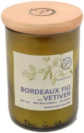 Paddywax Glass Eco Green Bordeaux Fig and Vetiver Candle, Green, 1 count