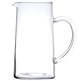 James Scott 44 Ounce Capacity Glass Clear Pitcher With Pour Lip -7 7/8 x 4 1/4 inch