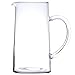 Luminarc for James Scott SMALL 43 3/4 Ounce Capacity (1.3 Liter) Glass Clear Pitcher with Pour Lip-7 7/8 x 4 1/4 inch Beverage Glass Carafe for Juice Lemon Water Iced Tea