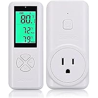 DIGITEN WTC100 Wireless Thermostat Outlet Digital Temperature Controller Plug-in Thermostat Cooling&Heating Remote Control Bu