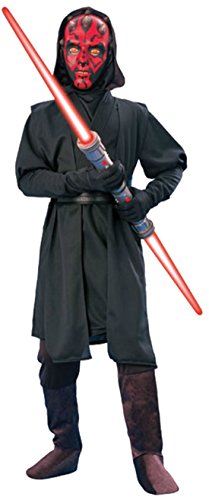 Boys Darth Maul Deluxe Kids Child Fancy Dress Party Halloween Costume, L (12-14)