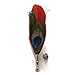 Hansicod Men's Colorful Peacock Feather Handmade Lapel Pin for Suit Wedding Groom (Pack of 4)