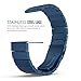 MoKo Fitbit Blaze Band , Stainless Steel Metal Replacement Link Bracelet with Double Button Folding Clasp for Fitbit Blaze Smart Fitness Watch, Frame NOT Included - BLUE