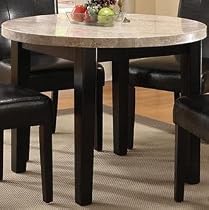 Furniture of America CM3866RT-40 Marion I Marble Top Round Dining Table