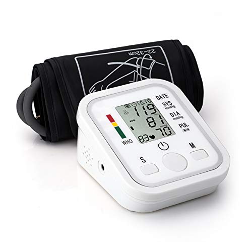 Blood Pressure Monitor Automatic Digital Upper Arm BP Cuff, 99-Reading Memory, 2-Users Mode, Speaker,Large LCD Display-Universal Cuff Size (M)