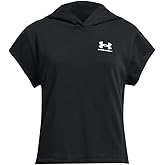Under Armour girls Rival Terry Short Sleeve Cut Hoodie