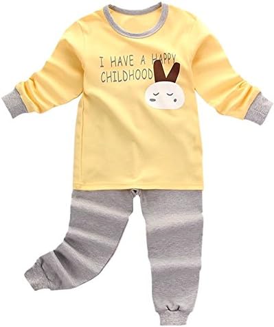 Kids Nightwear Cotton T Shirt Top & Pants Boys Girls Cartoon Pajama Dress Set, Tag 150 = 9-10 Years