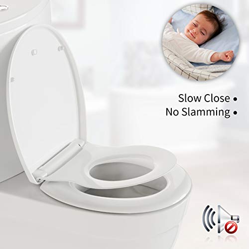 Morpilot Abattant WC Familial, Abattant WC en Forme de O, Système innovant de fermeture en douceur avec Frein de Chute et Démontage Rapide, Abattant WC en Polypropylène pour Adultes et Enfants