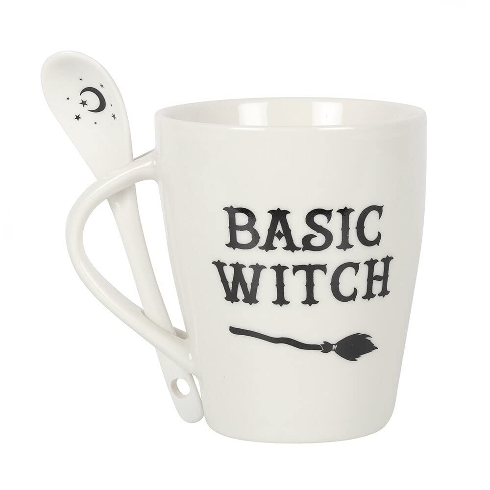 Basic Witch Ceramic Mug and Spoon Set