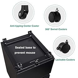 3 Drawer Mobile File Cabinet Under Desk Storage