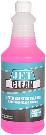 Jetted Tub & Spa Cleaner, Jet Clean, 32 Ounce Jetted System Cleaner - 16 Treatments per bottle- Easily Eliminate Black Flakes - Cleans Hot Tubs, Spas, Jacuzzis, Bath Tubs and Jetted Systems