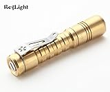 ReyLight Pineapple V3 Solid Brass AA/14500 Custom EDC Flashlight with Nichia 219C 4000K High CRI LED 470 lumens
