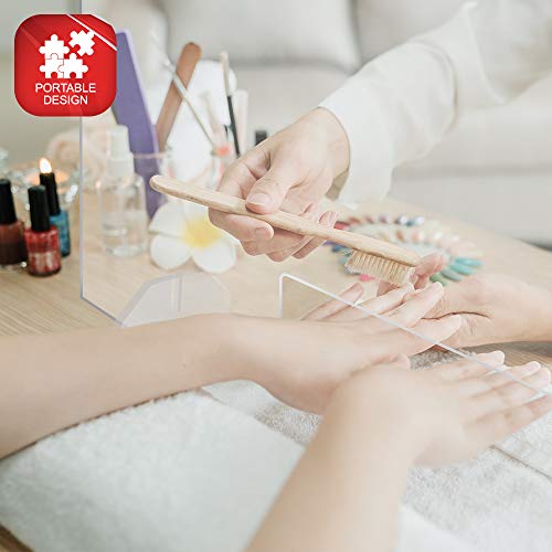 Countertop Desk Sneeze Guard Protective Partition, Plexiglass Shield Barrier for Coughing