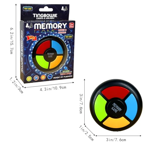 Light Up Memory Game Handheld Electronic Toys Color Memorizing Classic Board Games Quiz Game with Lights and Sounds (907) (907)