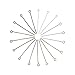 PH PandaHall About 600 Pcs Brass Head Pins Findings Open Eye Pin Length 1.38 Inch 21-Gauge for Jewelry Making 6 Colors