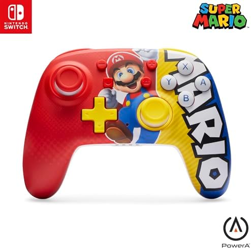 Nano Enhanced Wireless Controller for Nintendo Switch, Switch Lite & OLED Model, Rechargeable Bluetooth Gamepad with up to 20 Hours of Play Time, Official: Mario Victory