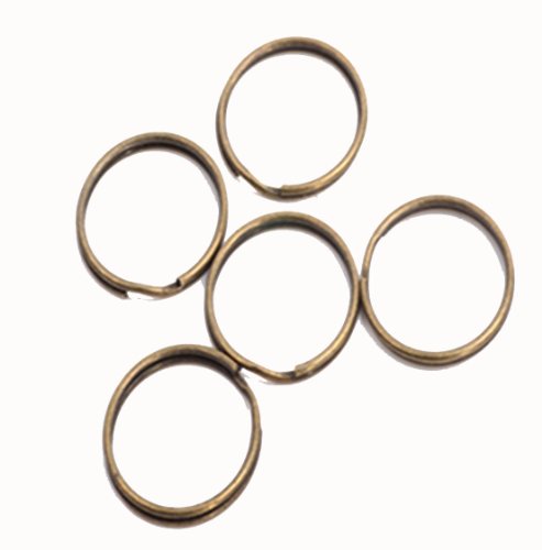 50 Pc Bronze Thin Round Key Ring 24mm 1" Split Ring Keychain Finding Make DIY