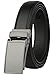 Belt for Men, Genuine Leather Ratchet Dress Comfort Belt with Slide Click Buckle, Trim to Fit (28