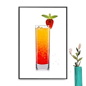 Framed Red Wine Home Artwork for Living Room Bedroom