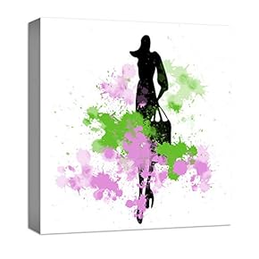 Canvas Wall Art Abstract Elegant People Painting Artwork for Home Prints Framed - 12x12 inches