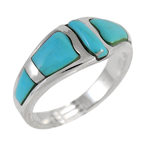 Turquoise ring in sterling silver 925 & genuine turquoise siz…