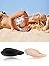 Frienda 4 Pairs Self-Adhesive Bra Pads Inserts Removable Push Up Breast Enhancer for Bikini, 2 Shapes (Black and Beige)