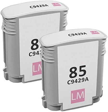 Office Mountain 2-Pack Remanufactured Light Magenta Ink Cartridges C9429A for HP Designjet 30 Designjet 130 series | Rated for 500 pages