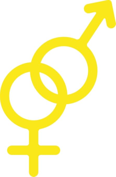 Adesivo Da Parete Per Camera Da Letto Parete Con Scritta Simboli Maschio E Femmina Giallo 46 X 30 Cm Amazon It Casa E Cucina