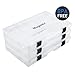Fishing Tackle Boxes, Transparent Fish Tackle Storage with Adjustable Dividers, Plastic Box Organizer 3700 Tackle Trays, 3 Packs