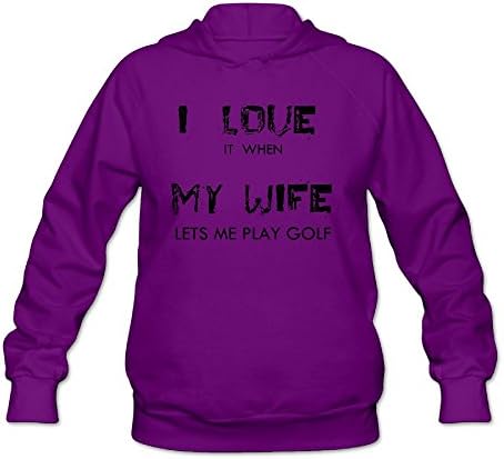 Henrywd I Love Wife Fleece Pullover Hoodies Oversized Sweater reg and Plus Size Sweatshirts Small Purple
