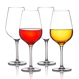 MICHLEY Unbreakable Wine Glasses, 100% Tritan Plastic Shatterproof Red Wine Glasses, BPA-free, Dishwasher-safe 18.5 oz, Set of 4