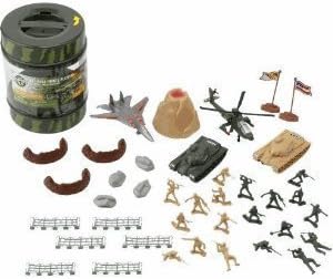 True Heroes - Military Playset - 72 Piece Set - With Storage Container - by Geoffry LLC